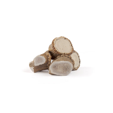four giant elk medallions in a pile on a white background